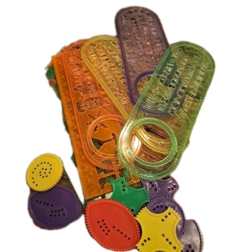 Lot of Spiral Art Design Spirograph Drawing Stencil